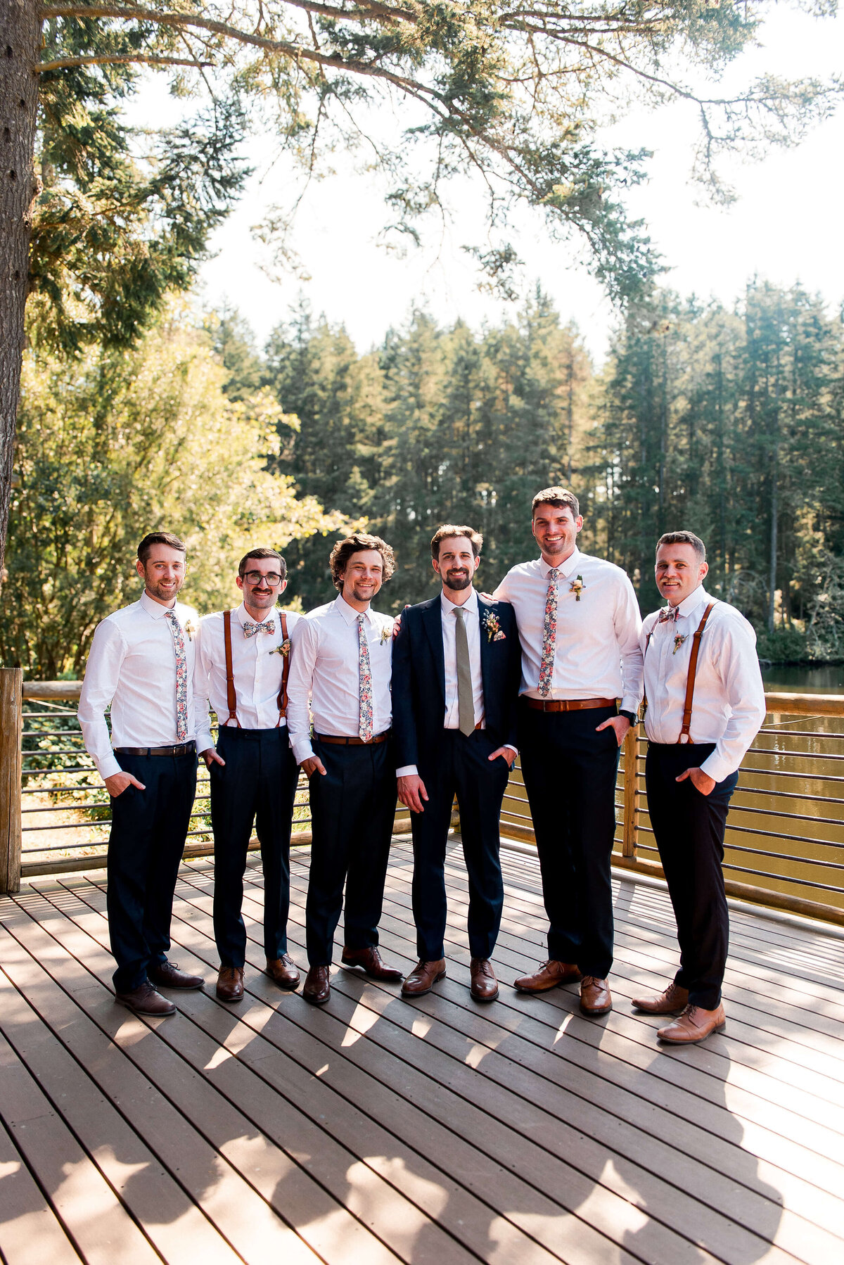 Groomsmen at Lakedale resort Wedding