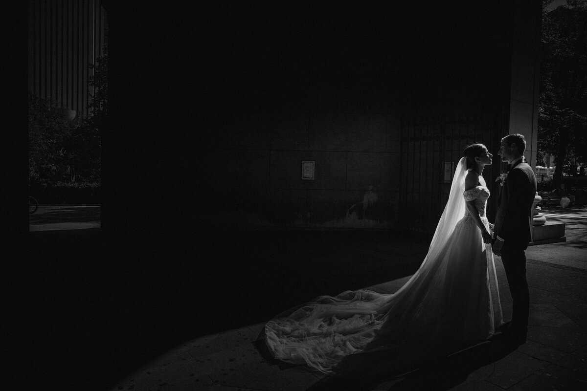 Dark and moody wedding photos  at a Beekman Hotel wedding