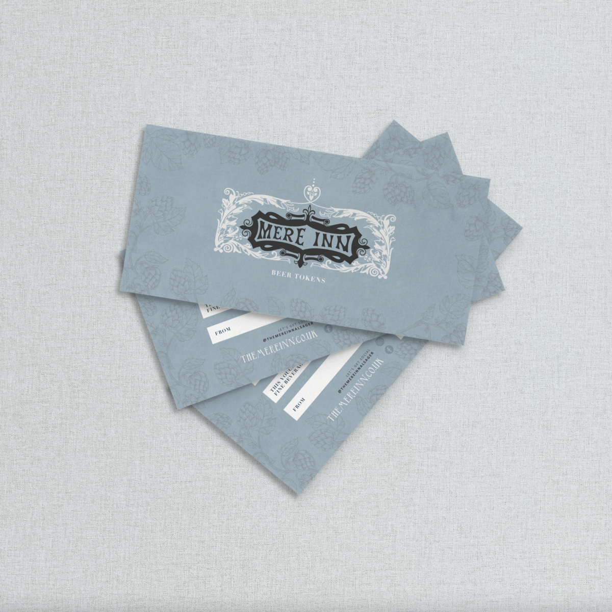 The Mere - Gift vouchers designed and printed by The Little Paper Shop Nantwich