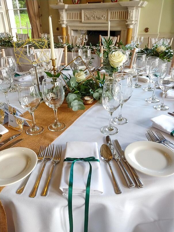 Green and gold foliage wedding 13