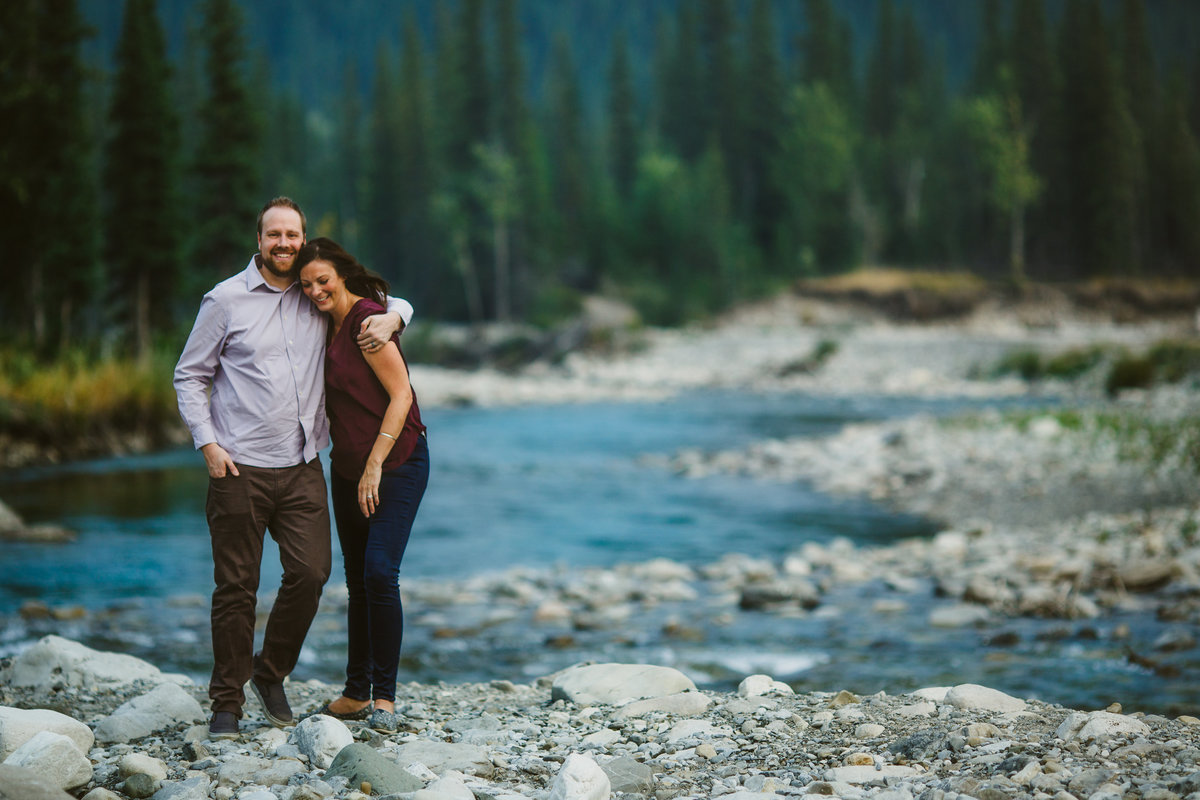 Couple in the mountains Alberta