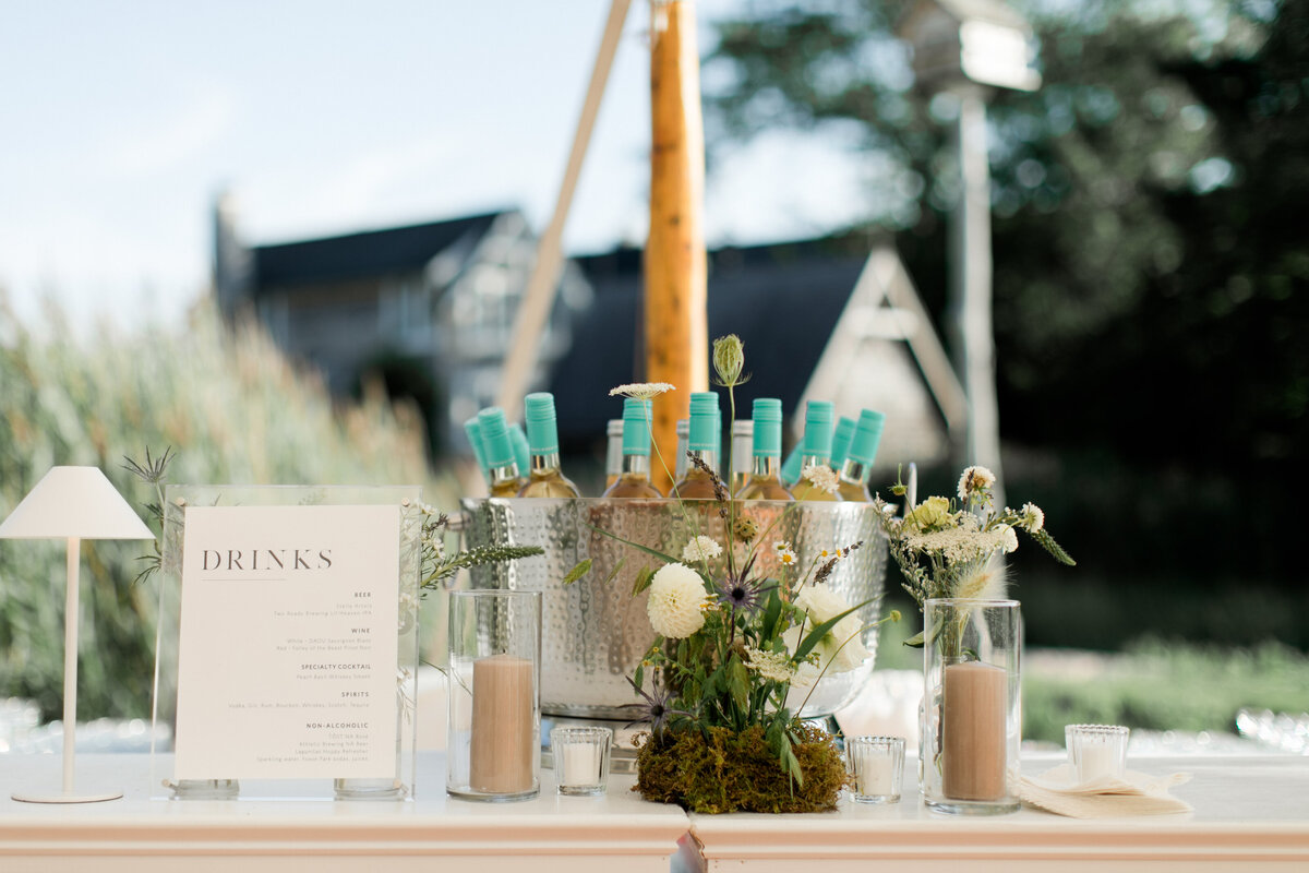 signature-drink-sign-textured-greenery-ct-tent-wedding-cocktail-hour