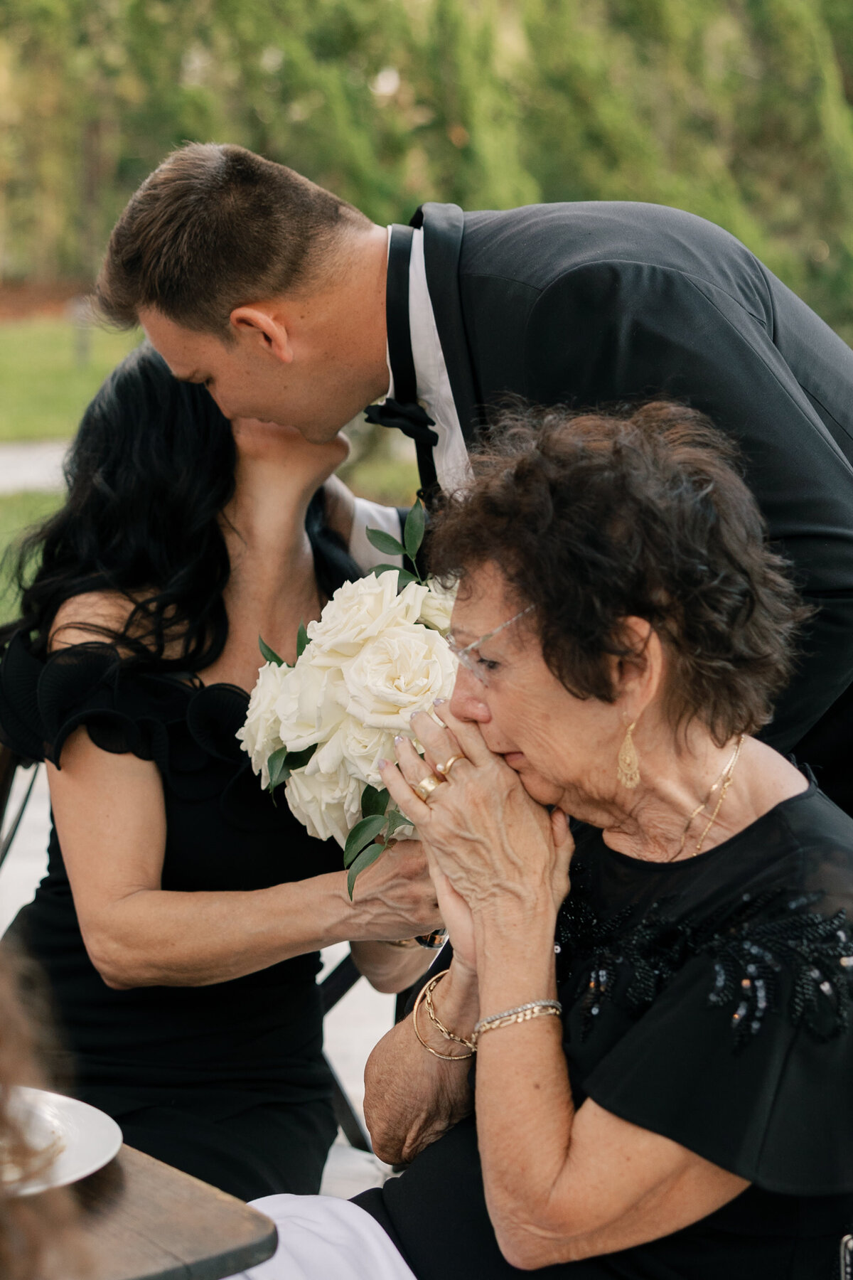 Emotional family moment at La Casa Toscana Wedding Venue Fort Myers Florida