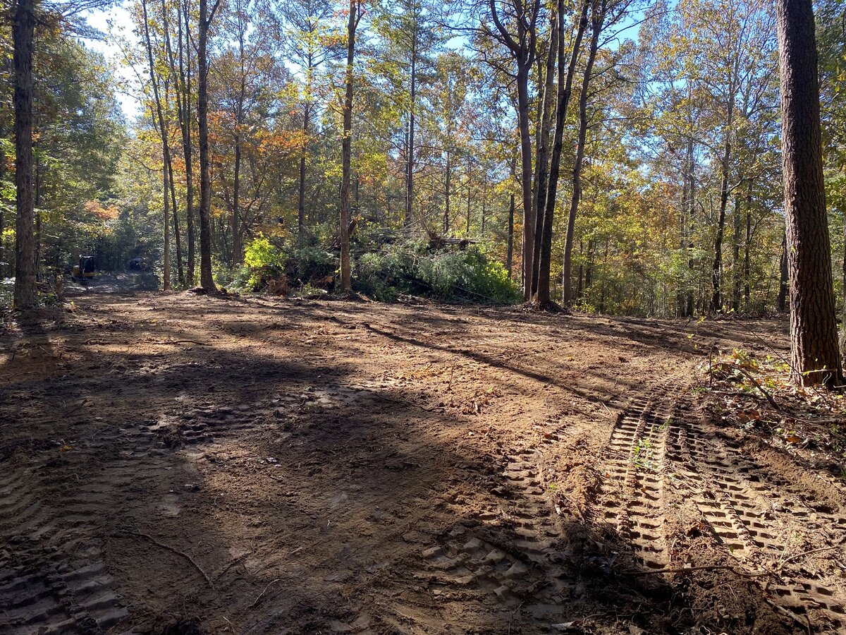 tire-tracks-on-clean-dirt-path-in-woods