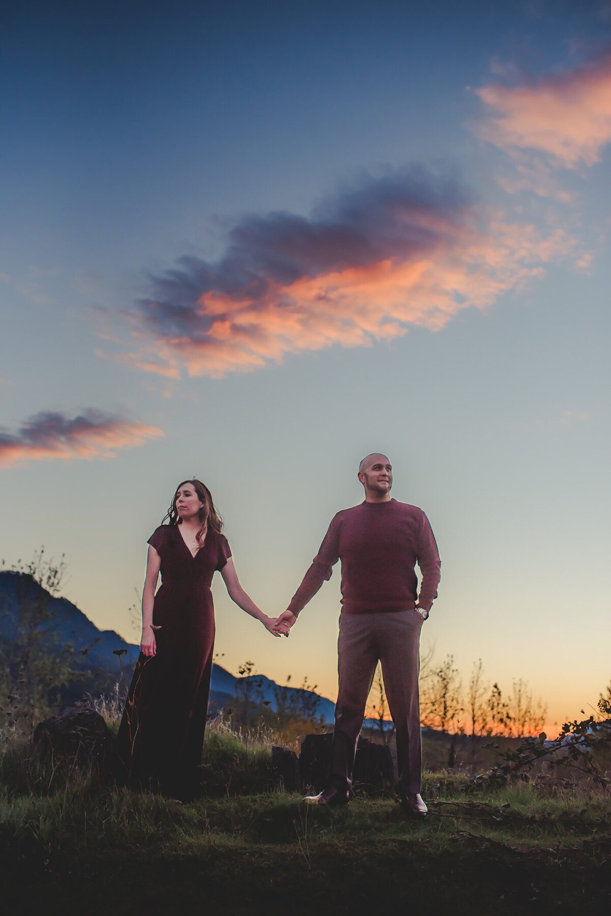 couple looking at sunset