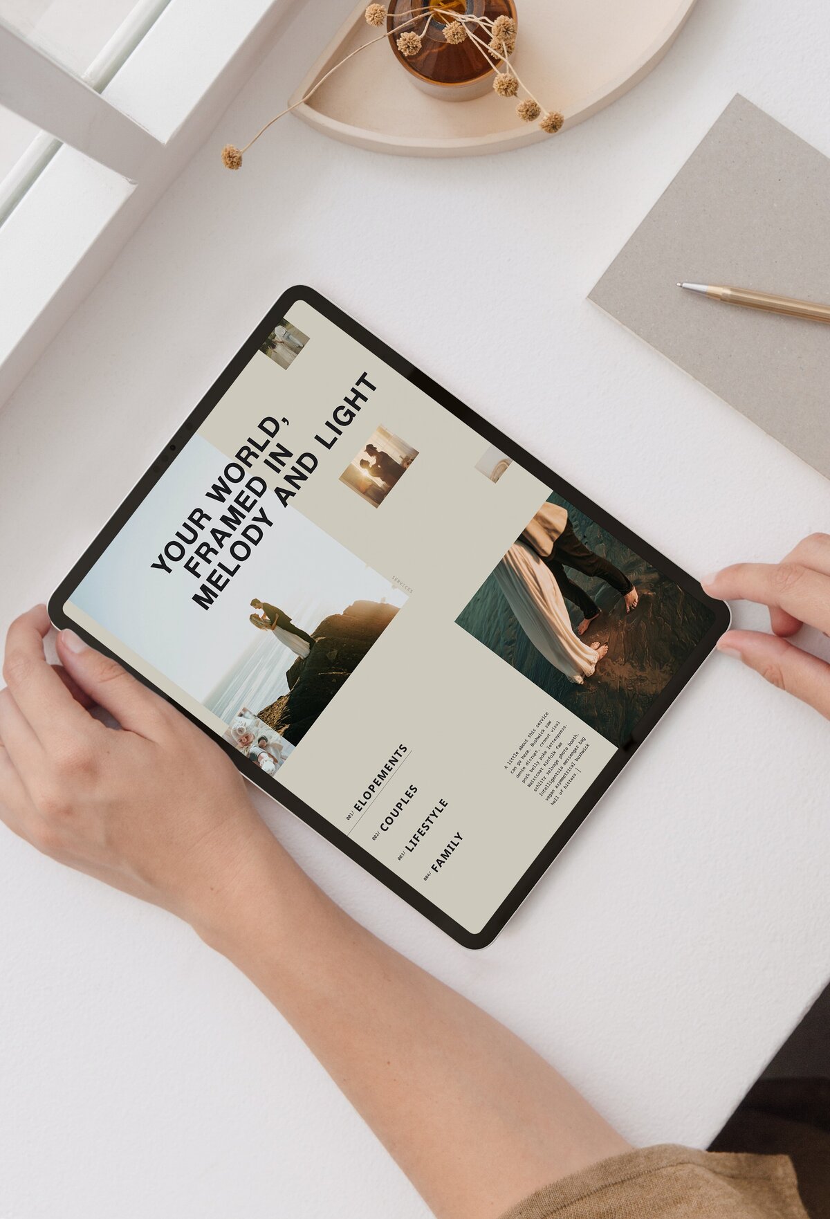 Oakley Boho Modern Artistic Showit Website Template for Photographers7