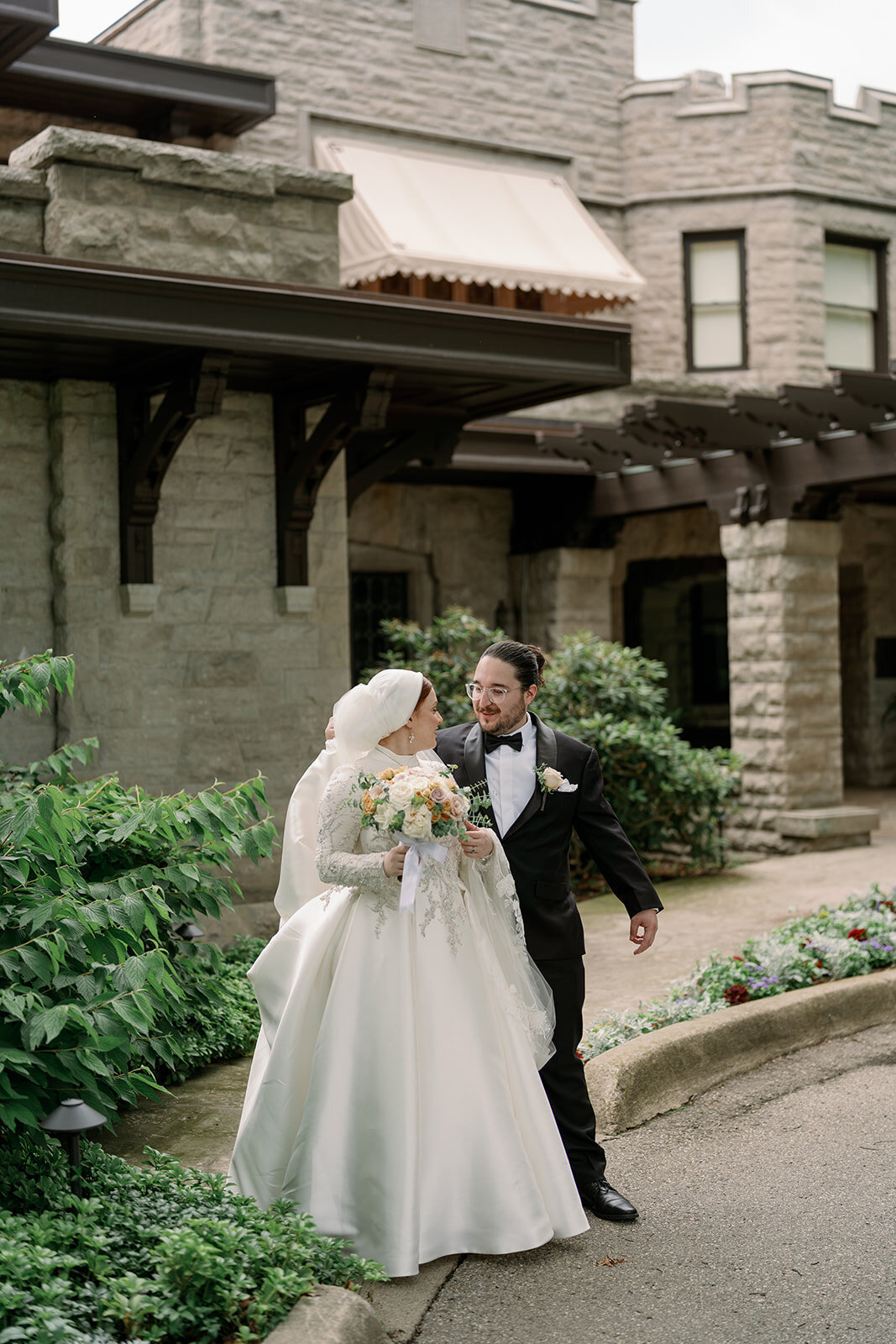 ride and Groom Portraits at Henry Ford Estate