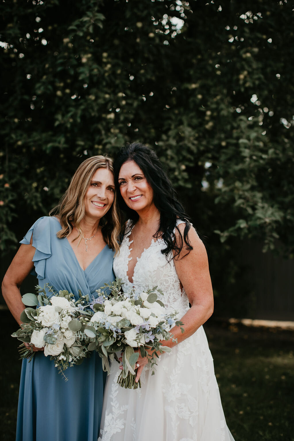 Bride and a bridesmaid