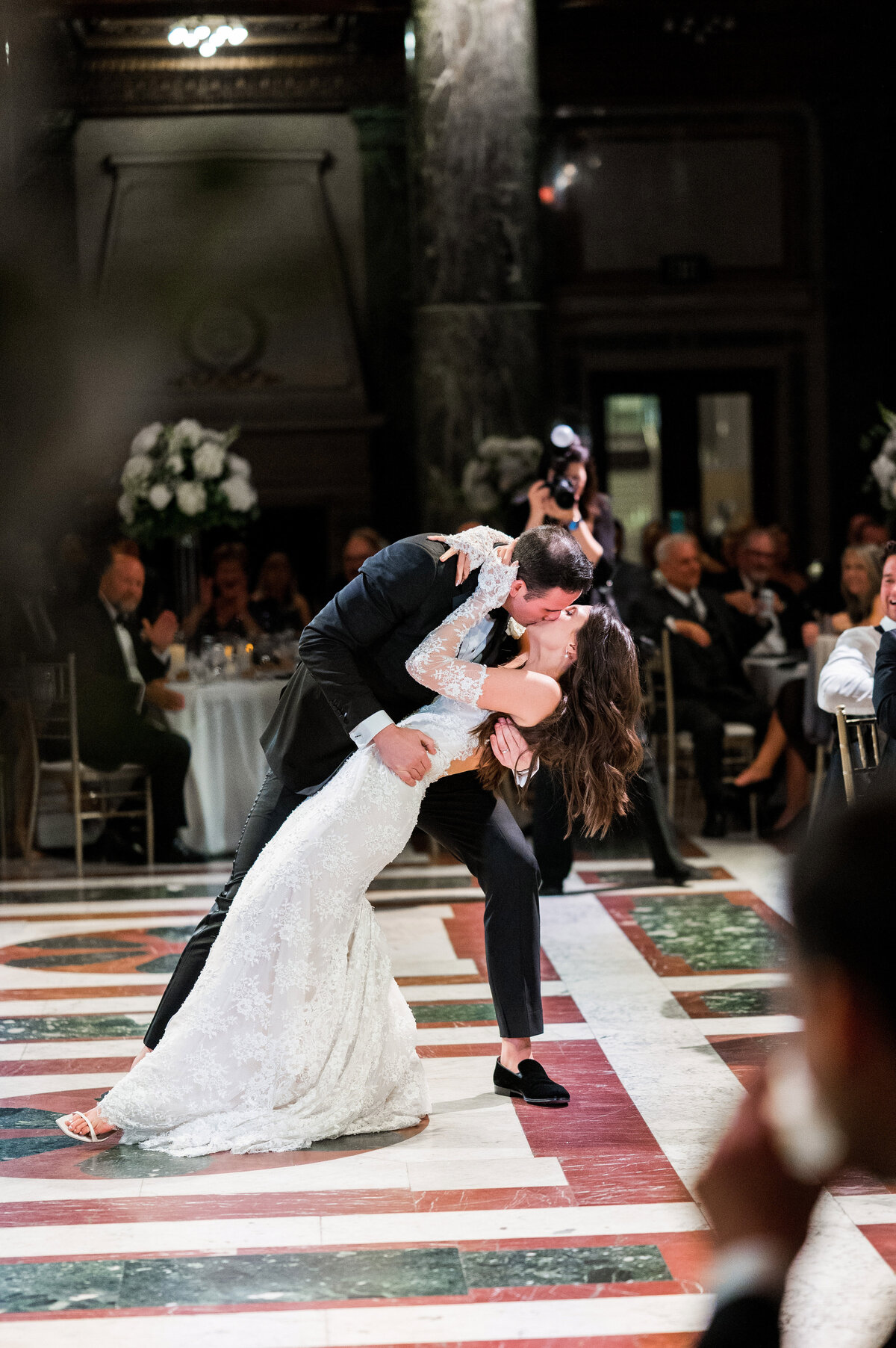 carnegie museum wedding reception candid