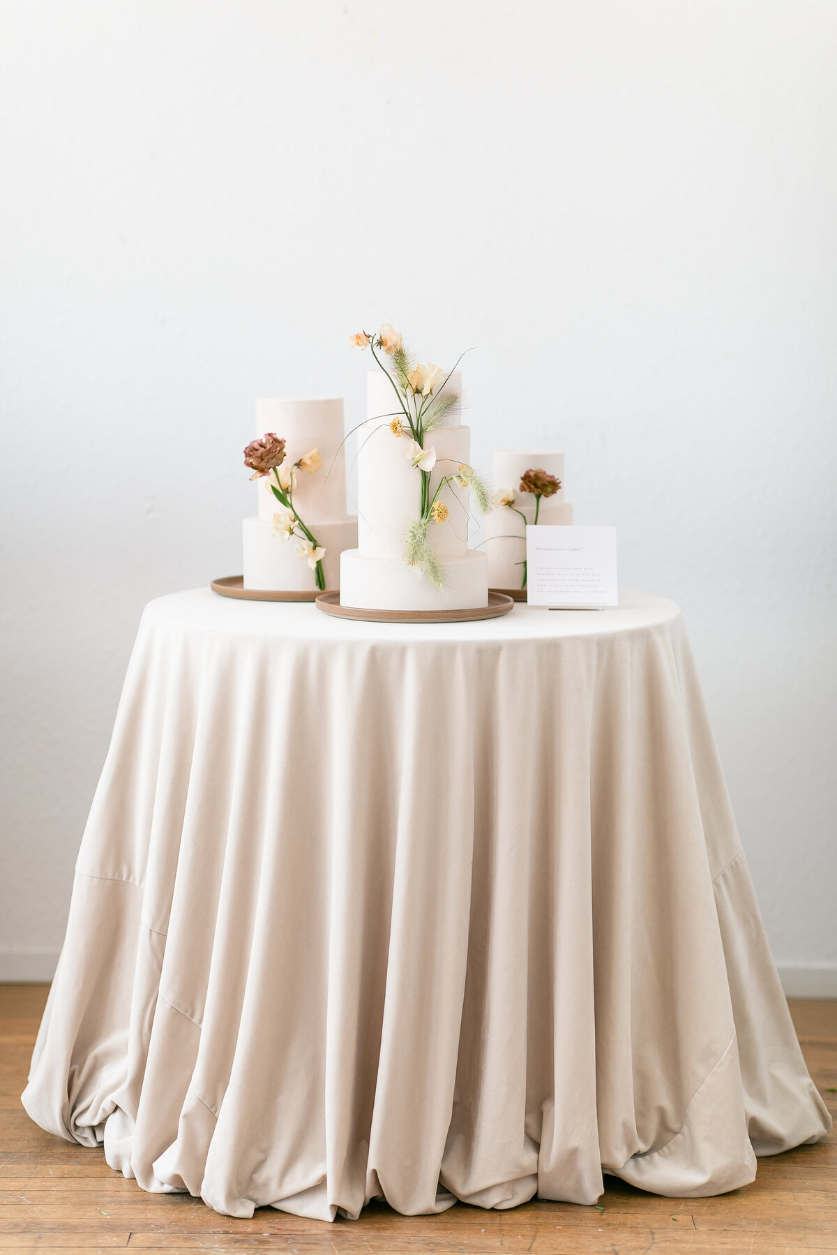 modern monochromatic wedding cake