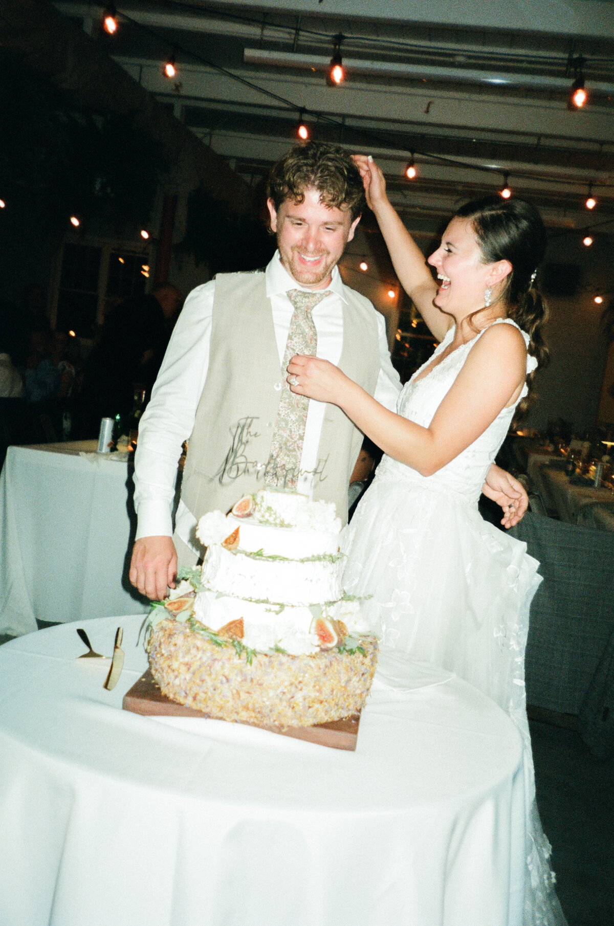 direct flash 35mm film wedding photography cheesecake