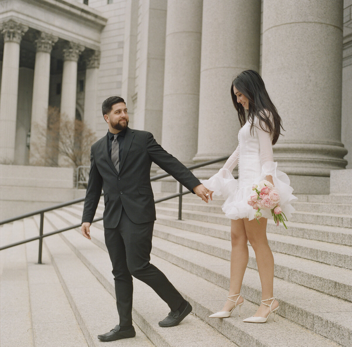 nyc analog portrait photographer, nyc elopement photography, film photographer in nyc, new york city analog photography