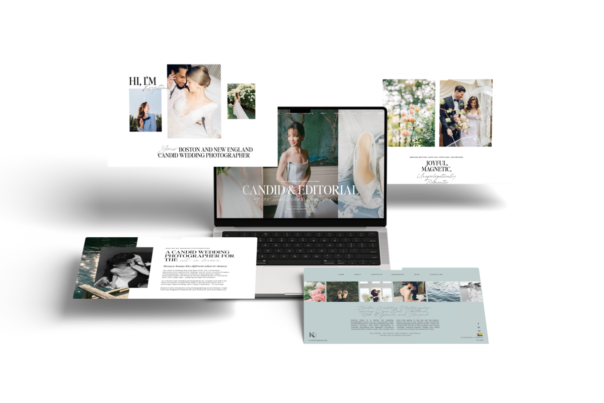 Masculine Showit Website Template Mockup Designed By SEO Expert High Tide Strategy