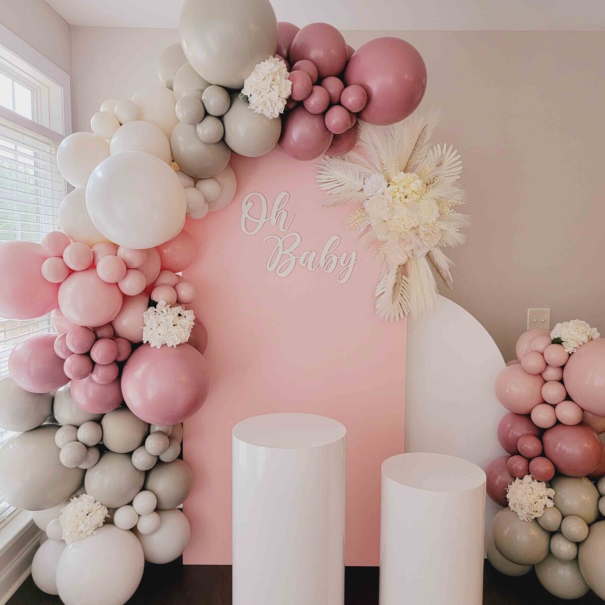 Backdrop and decor rentals, featuring the charming appeal of a pastel girl color event setup. The event in the whimsical and delightful ambiance of our expertly crafted balloon artistry, creating a unique and memorable atmosphere