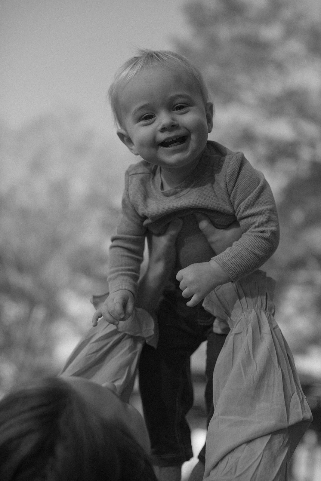 baby held high 