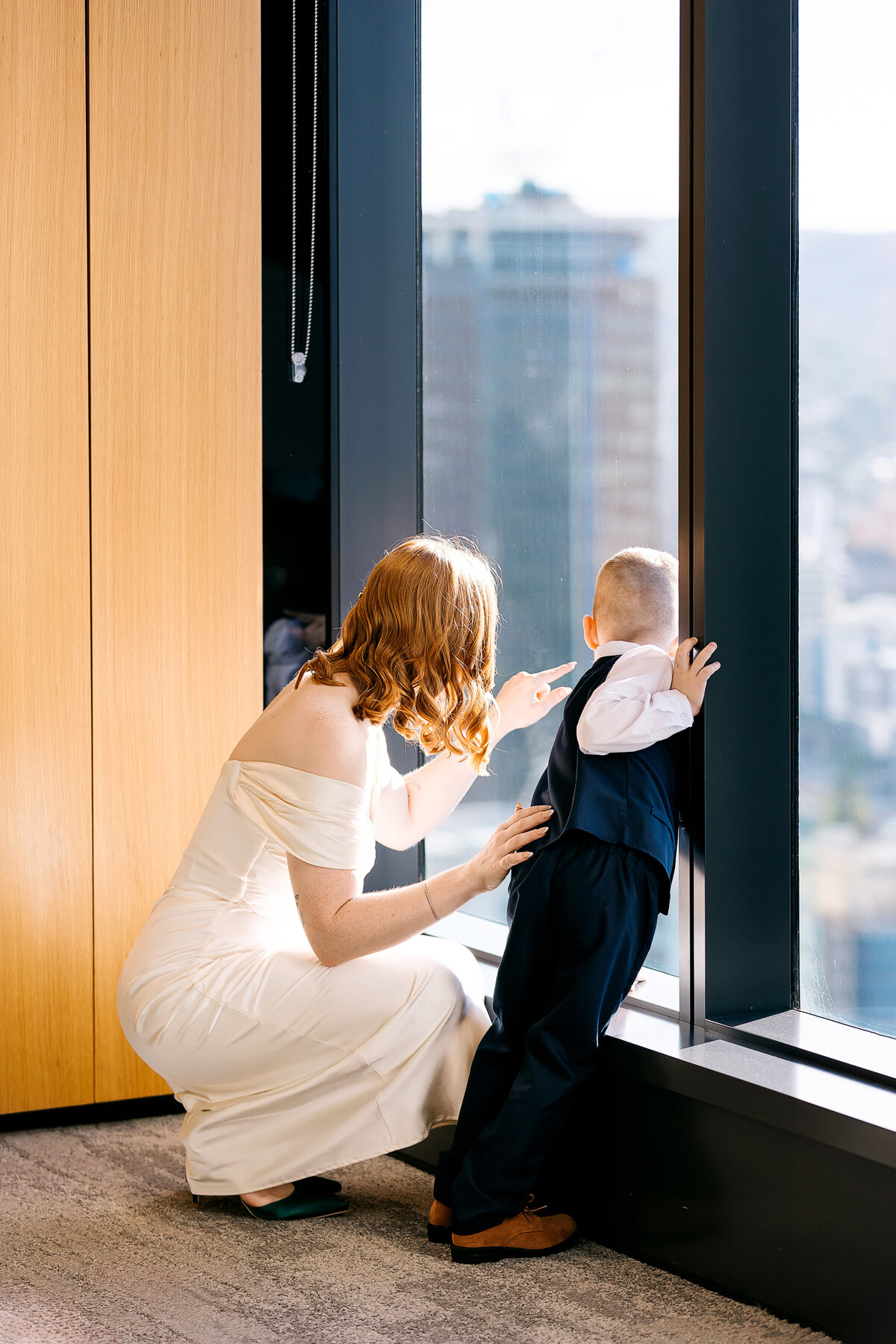 Mother and son at the Brisbane registry office 
