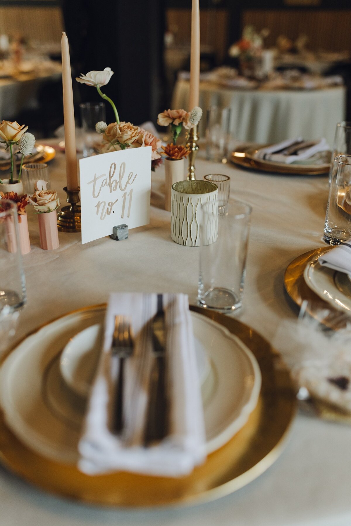 Wedding reception table