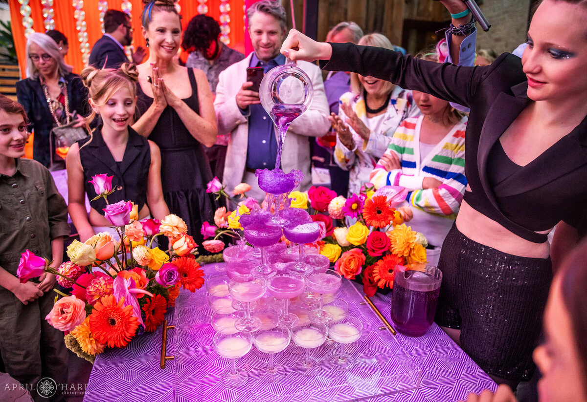 Fancy Mocktails for Kids at Bat Mitzvah Party in Colorado