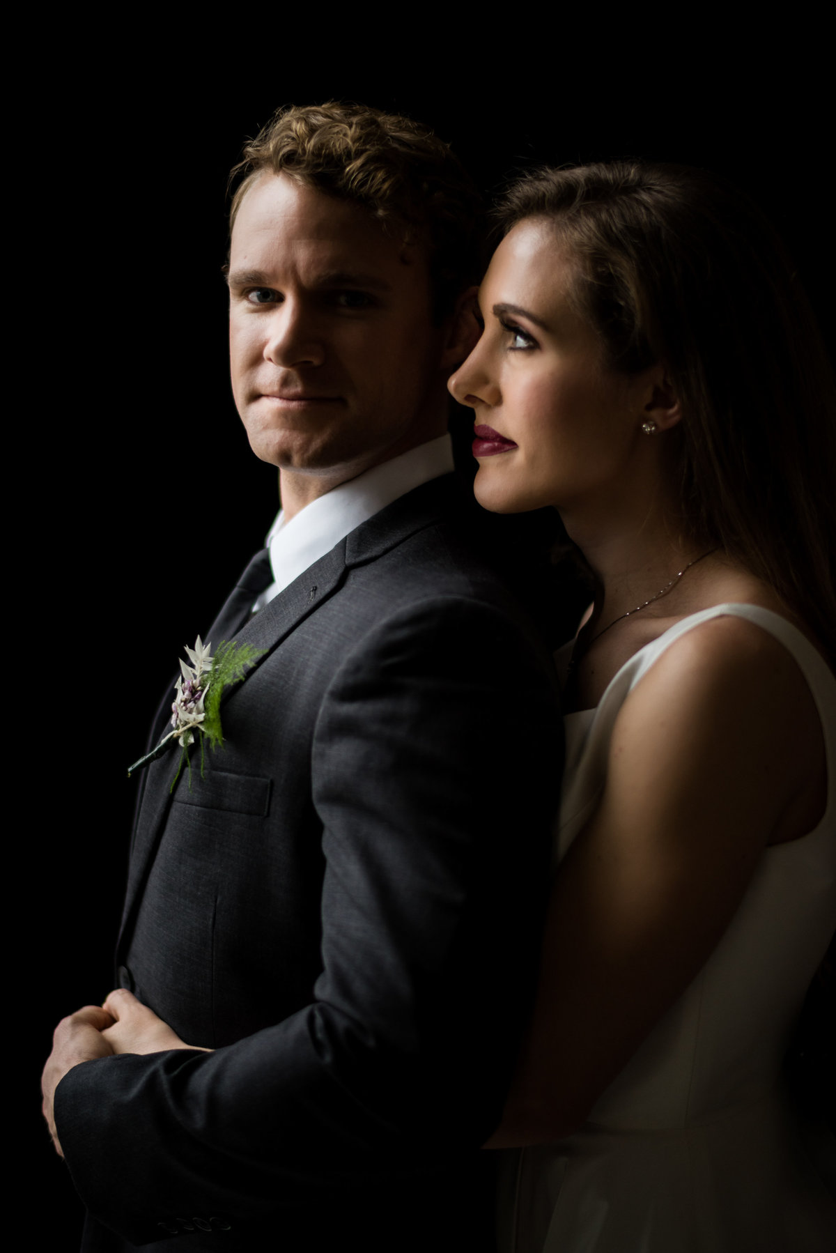 bride and groom portrait