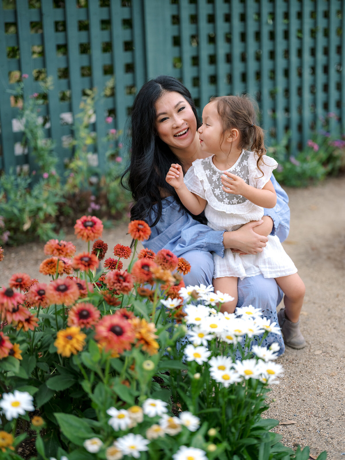 Mom daughter photos Gamble Garden Palo Alto Bay Area family photographer