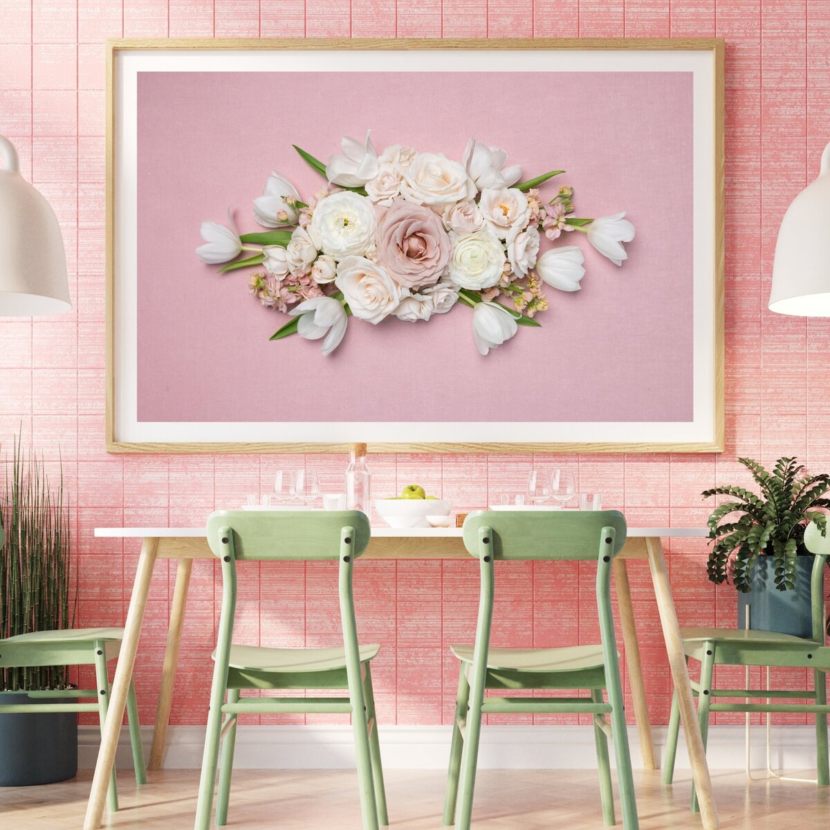 Pink Watercolor Paint Mockup Instagram Post