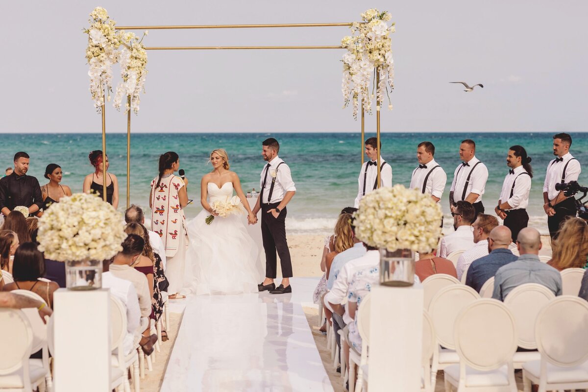 Wedding ceremony at  Iberostar Paraiso Riviera Maya Wedding