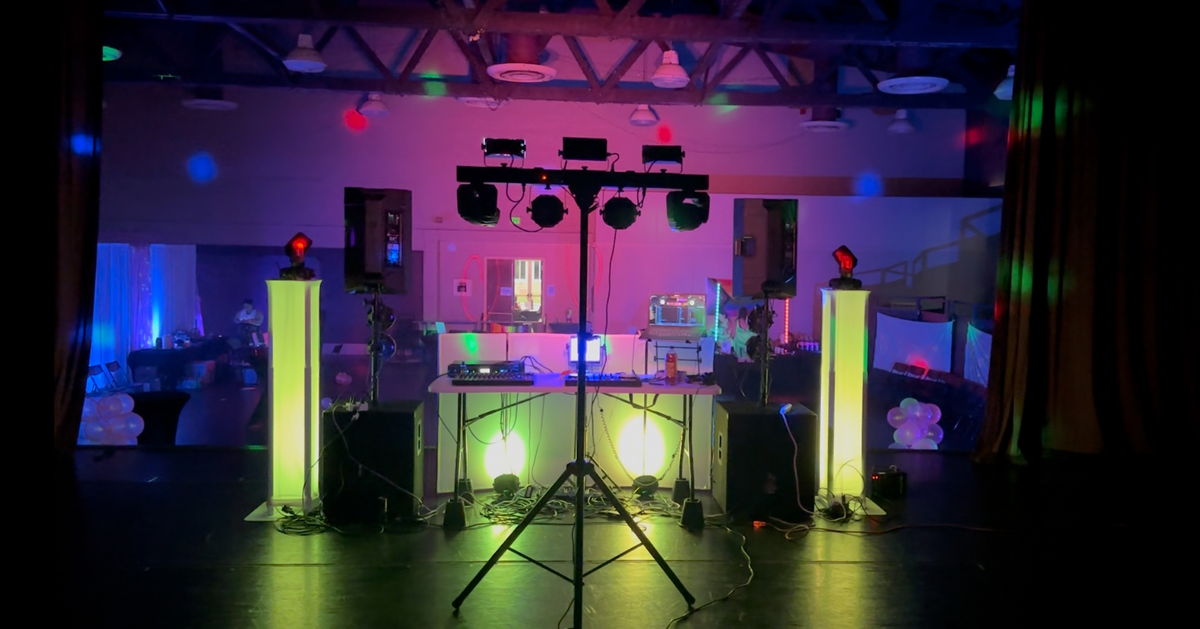 Private Event DJ Equipment at The Armory Learning Arts Center in Montgomery Alabama. 