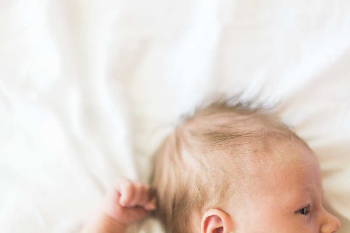 Newborn baby in-home session