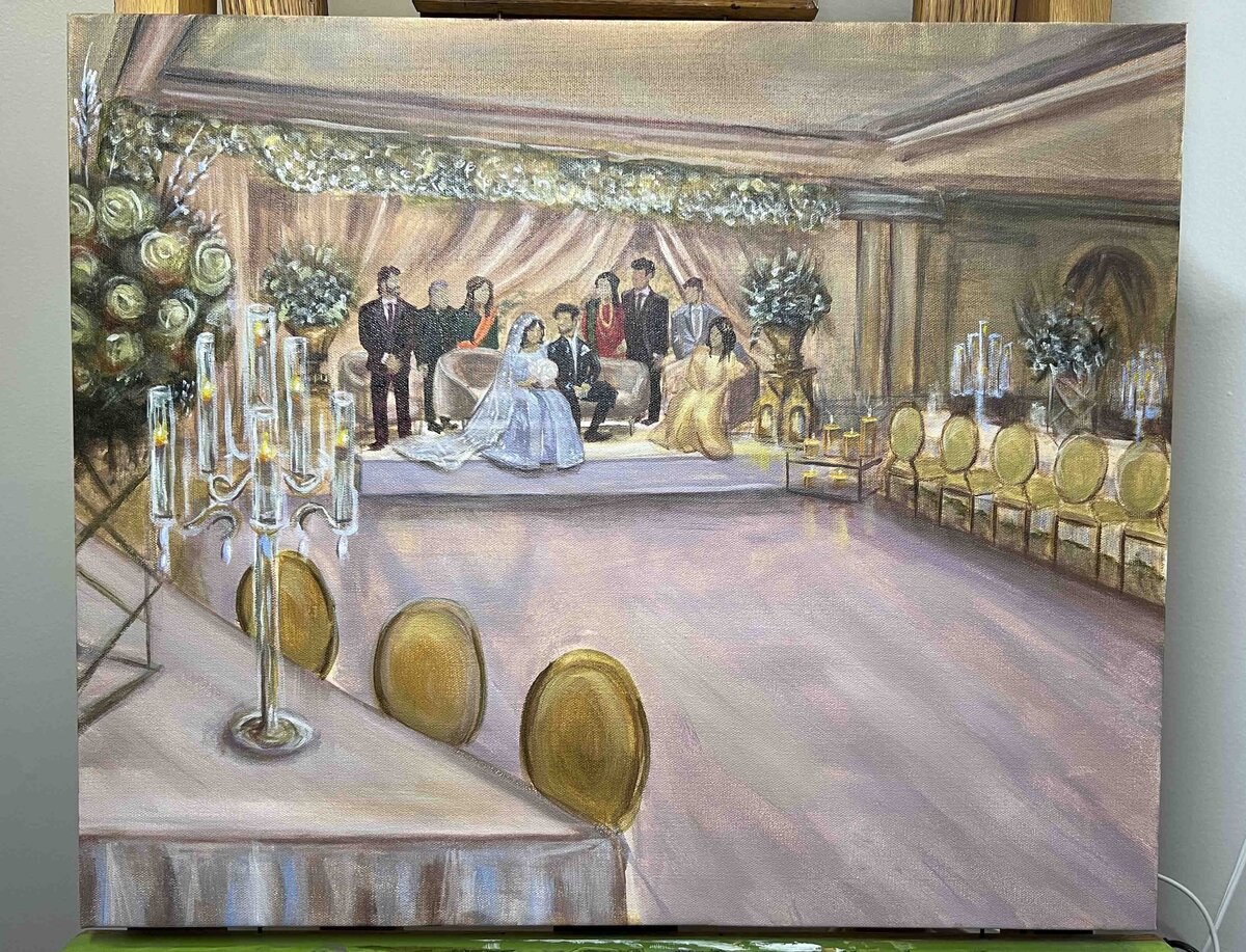 Wedding in a ballroom