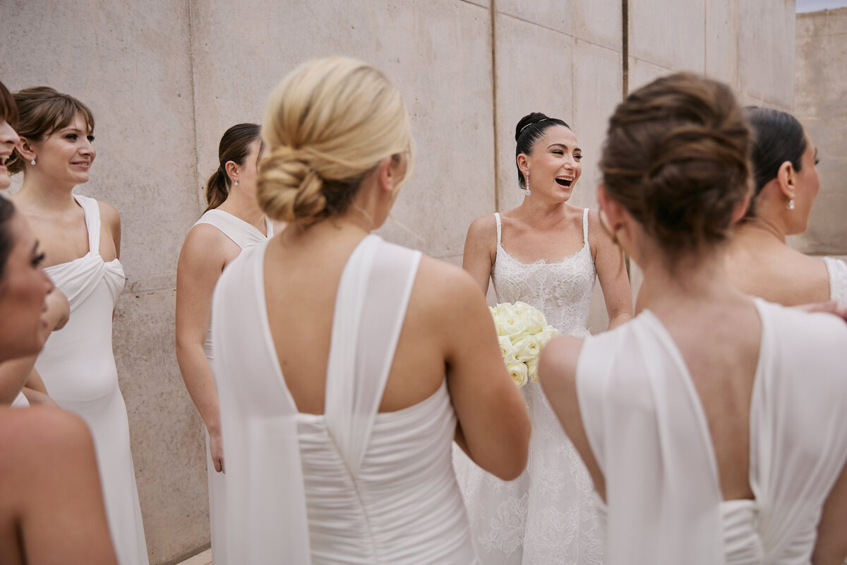 Bride with her bridesmaids at Amangiri Utah