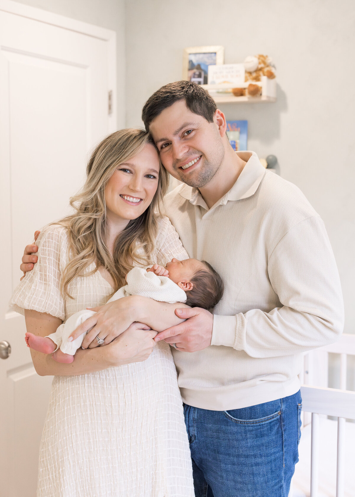 in home newborn photo in nursery