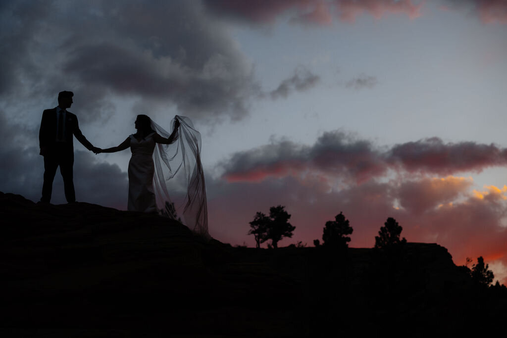 Silhouette Wedding Couple