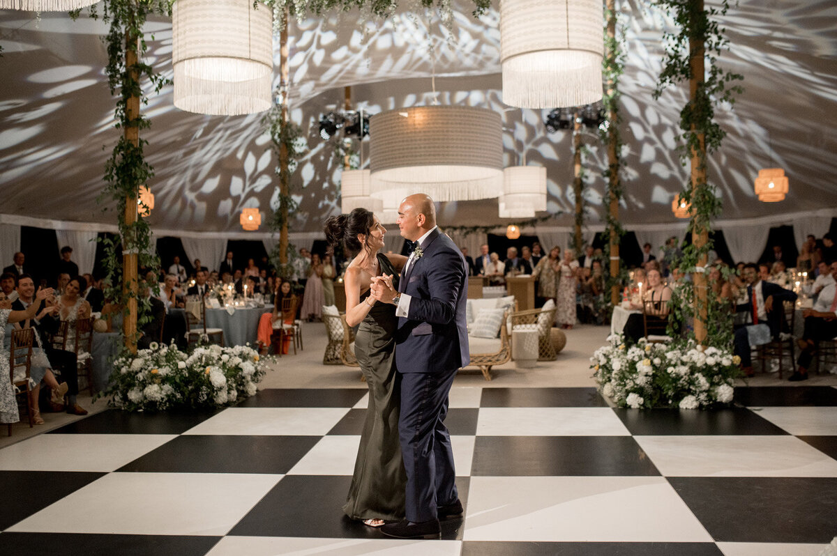 Immersive and Luxury Private Estate and Tented Wedding with Blue, Green and White Color Palette-57