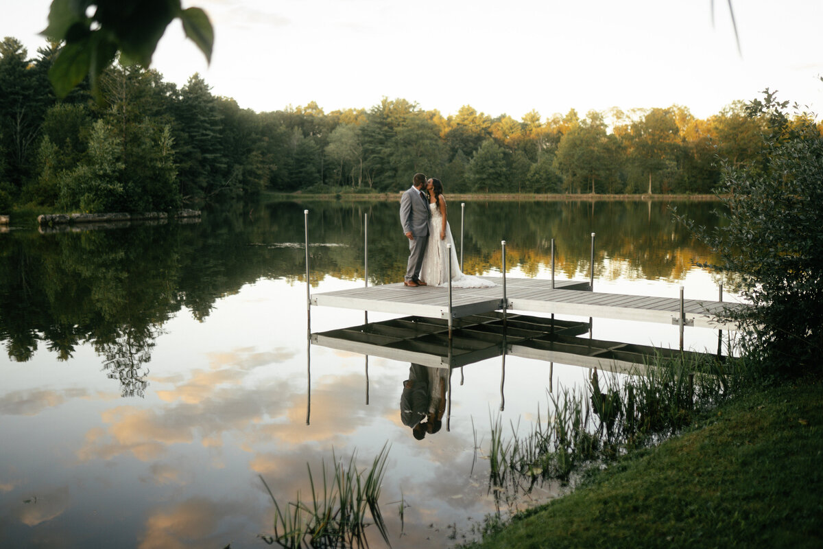 bride & groom smiling