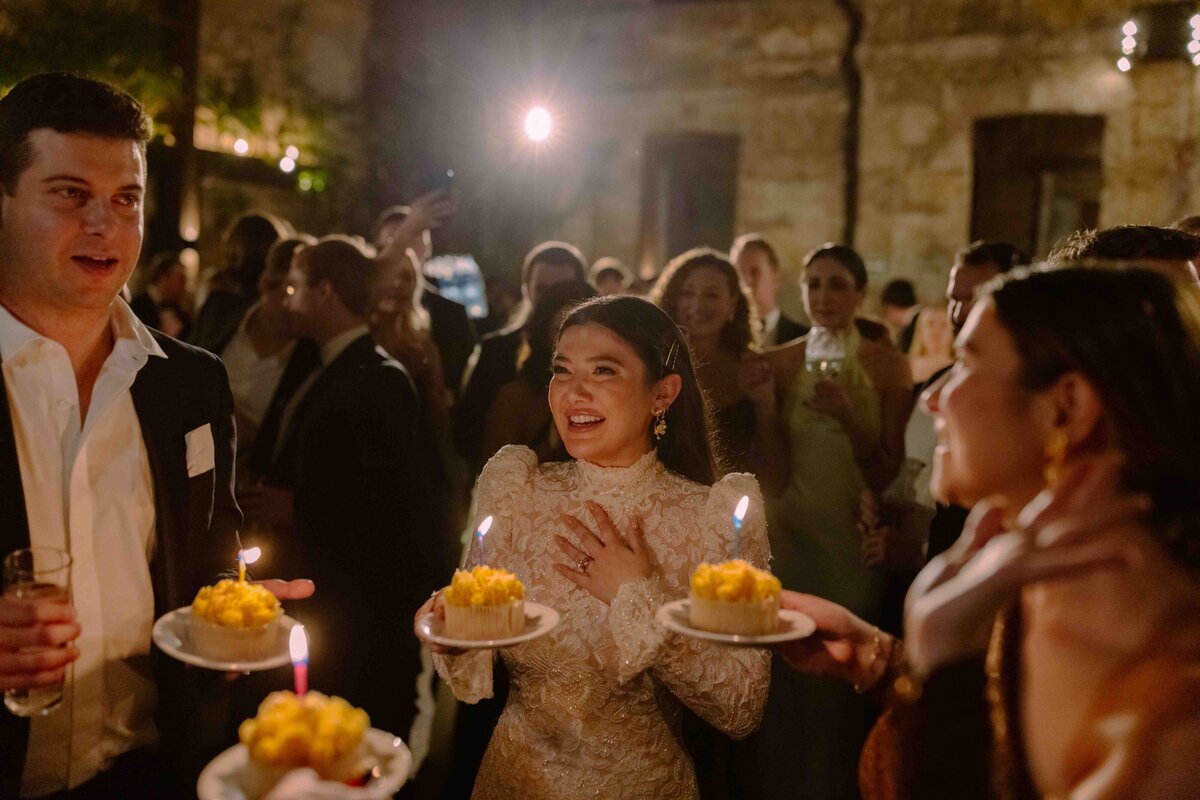 Wedding cake cutting at Sydney Watters wedding