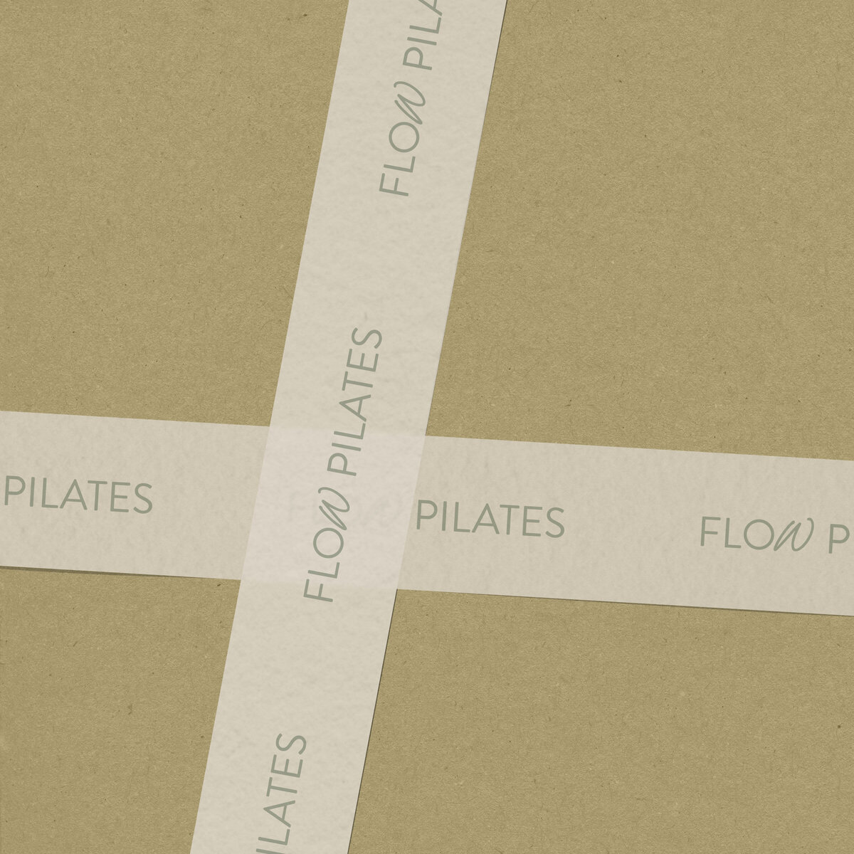 Pilates business packaging design with tape mockup