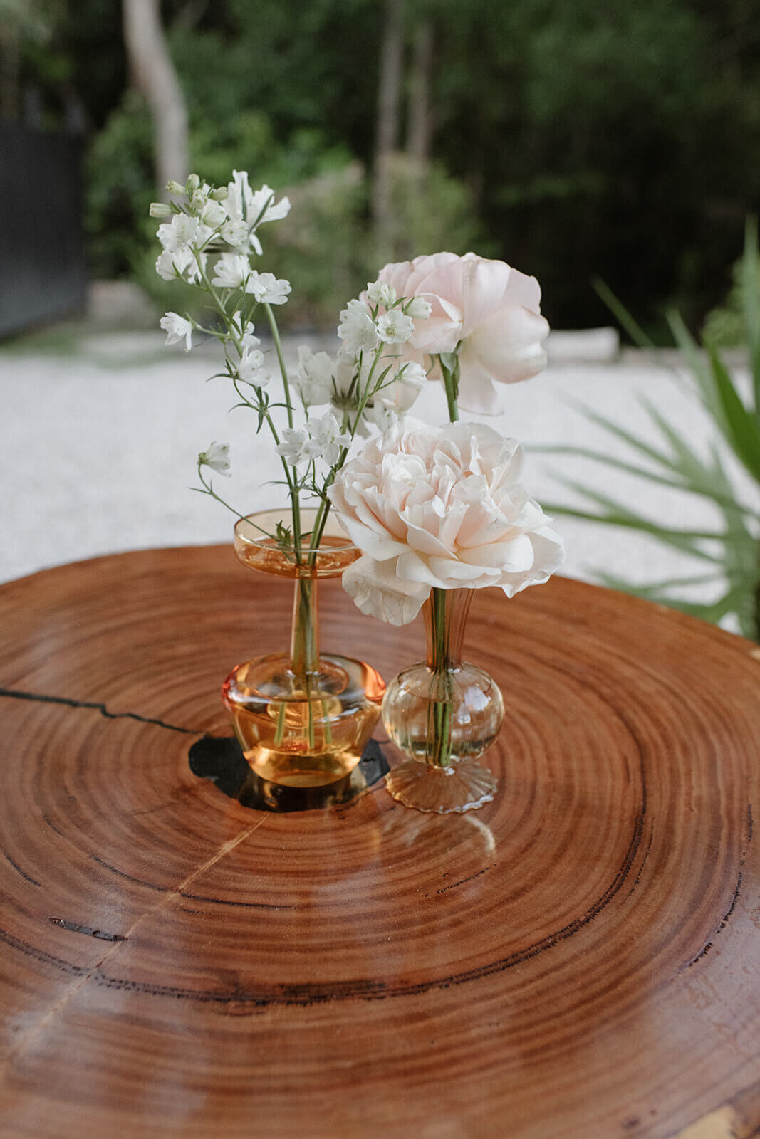 Cocktail table wedding flowers Sunshine Coast