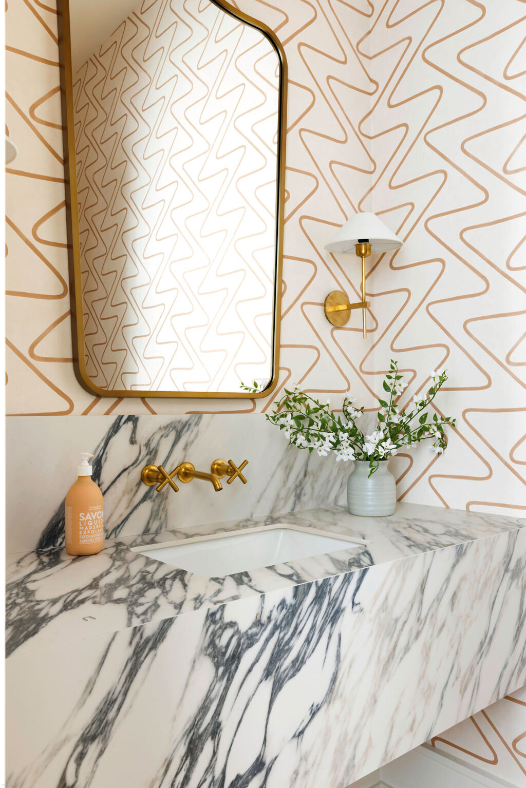 oyster creek studios stripling new build marble bathroom wallpaper