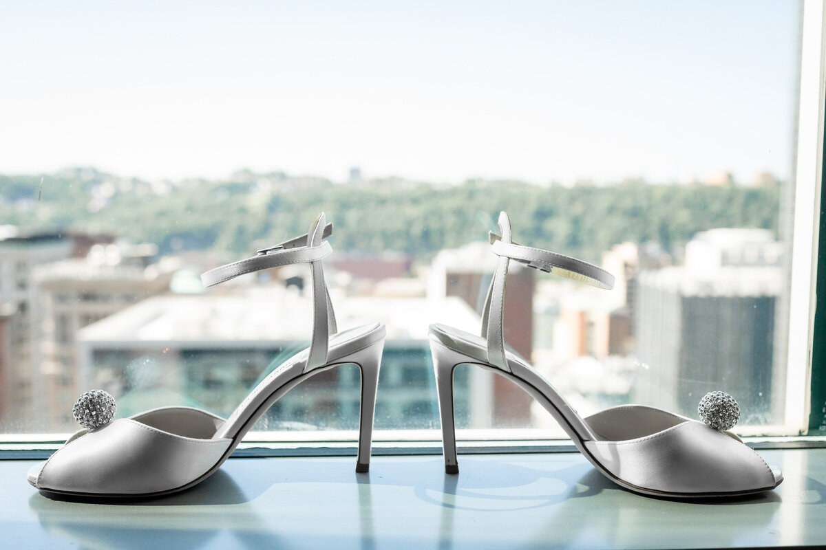 wedding shoes at fairmont hotel