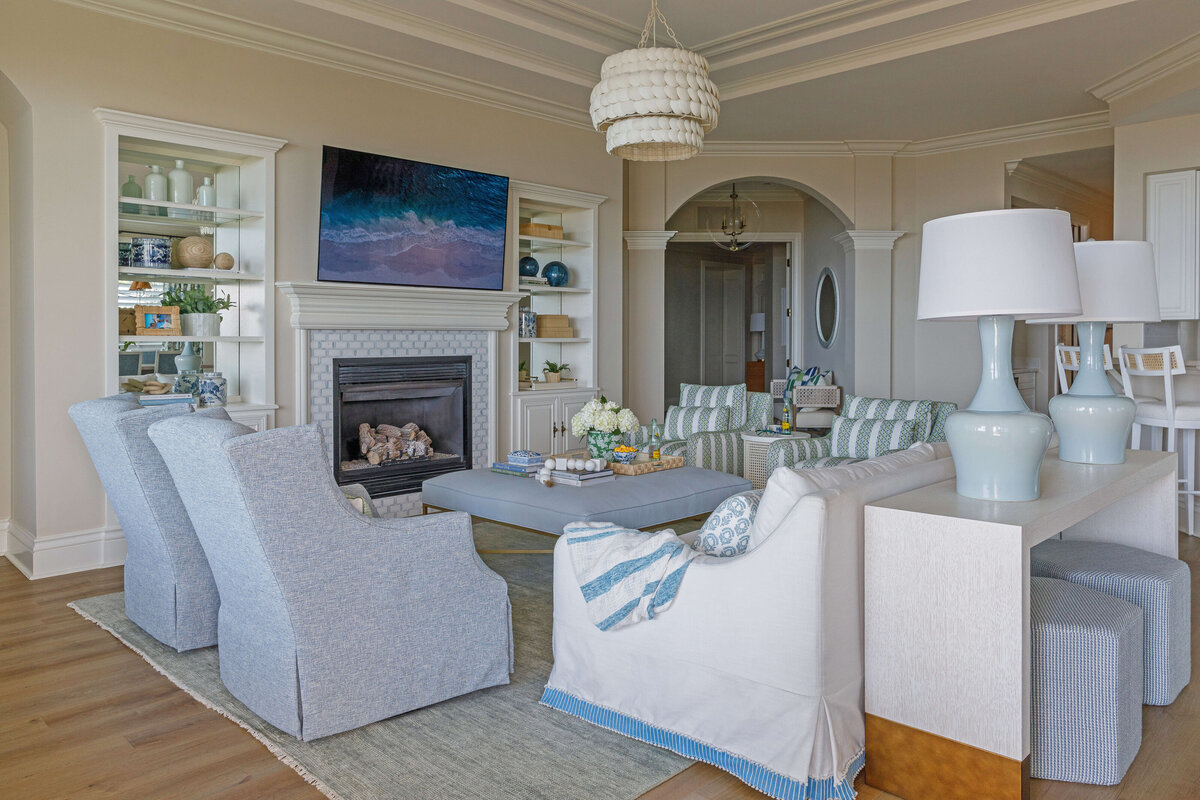 CarltonDunes Amelia Island Colorful LivingRoom Lola Interiors