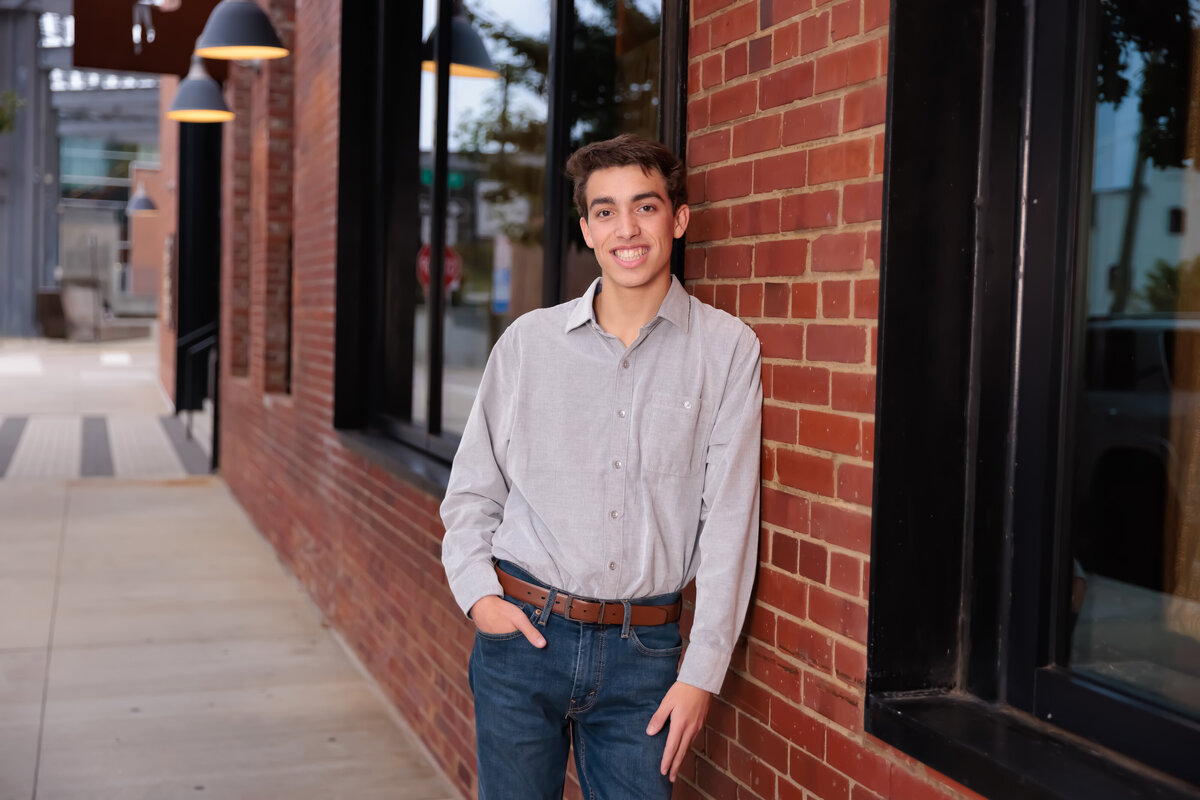 Downtown Raleigh senior portraits with an urban vibe.