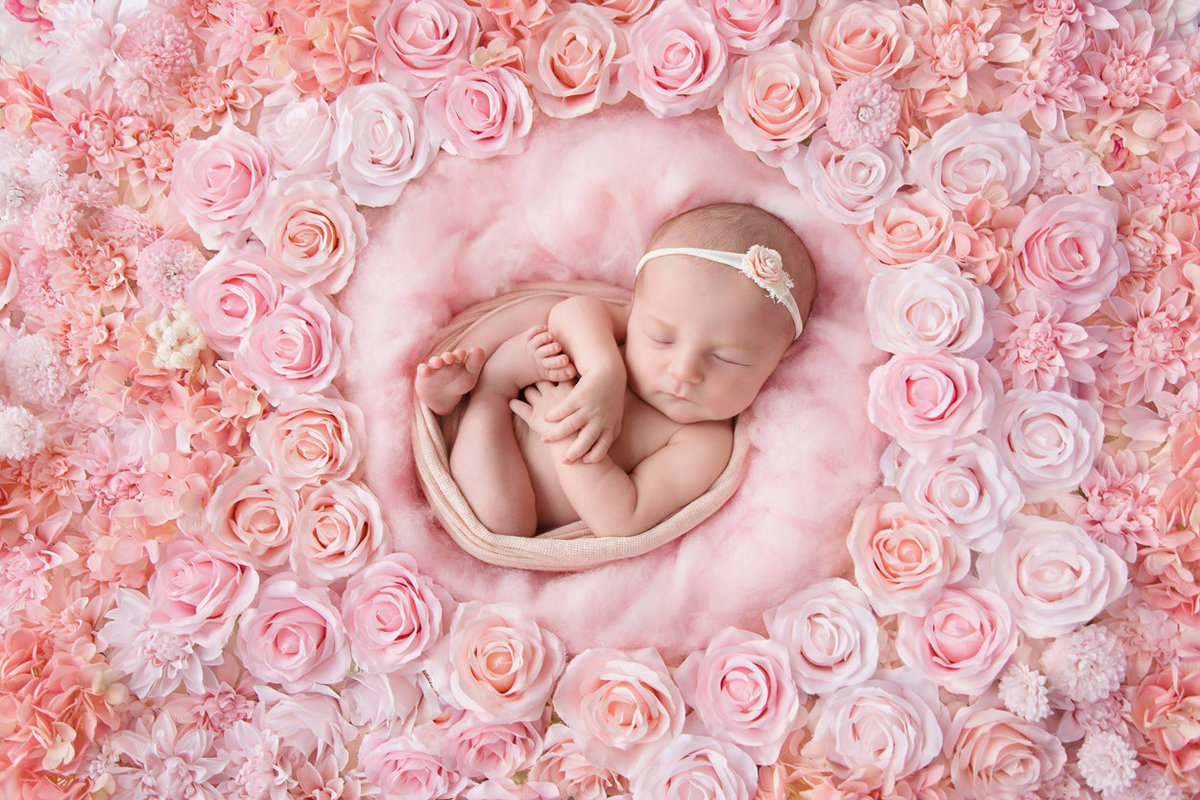 newborn in flowers246
