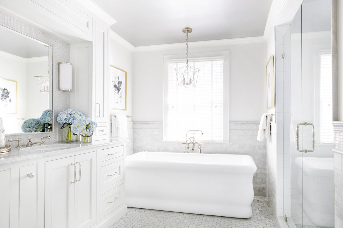 Bathroom | Vibrant Classic Bungalow | Greenville SC Interior Design by Panageries