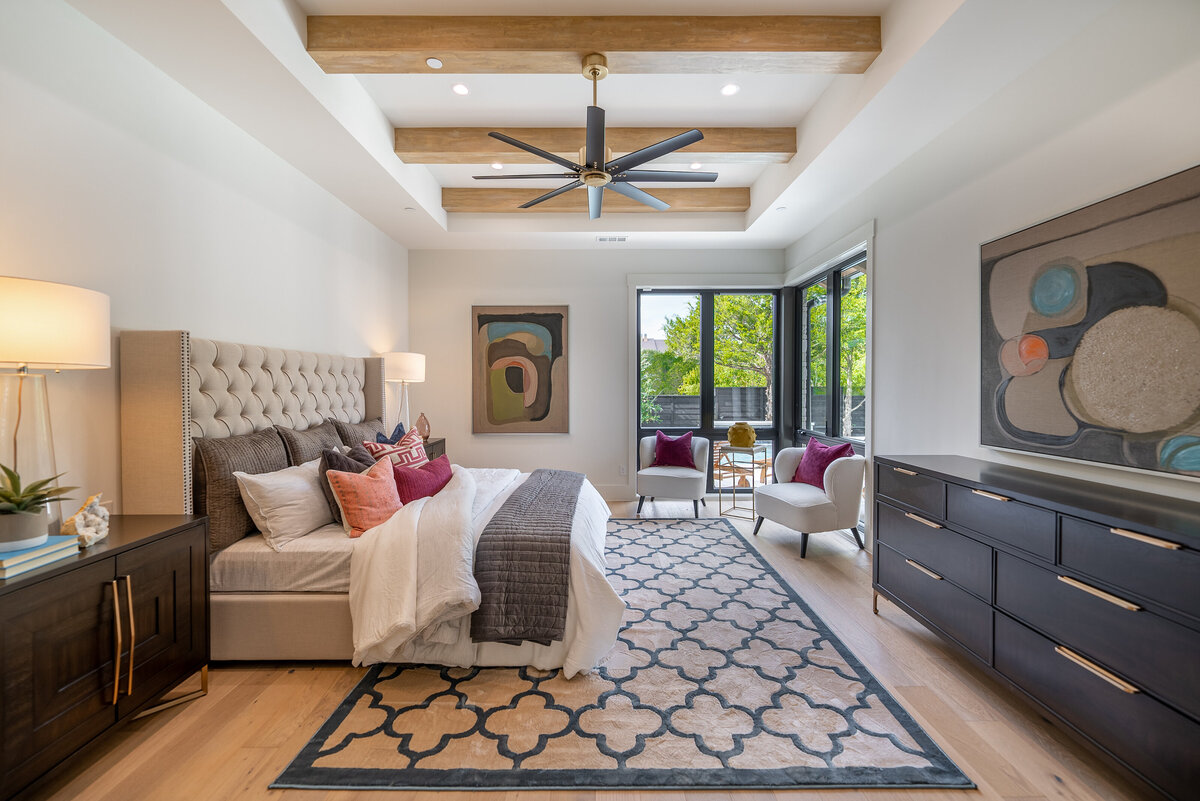 Primary bedroom suite in Southlake model home