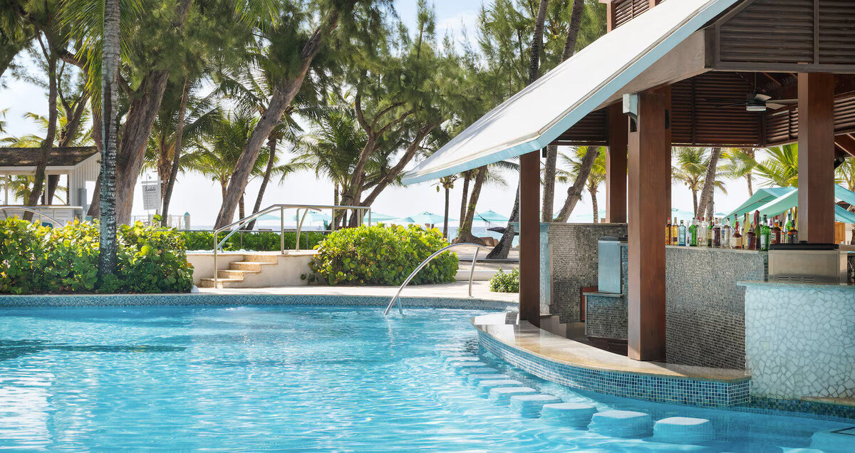 Barbados swim up bar