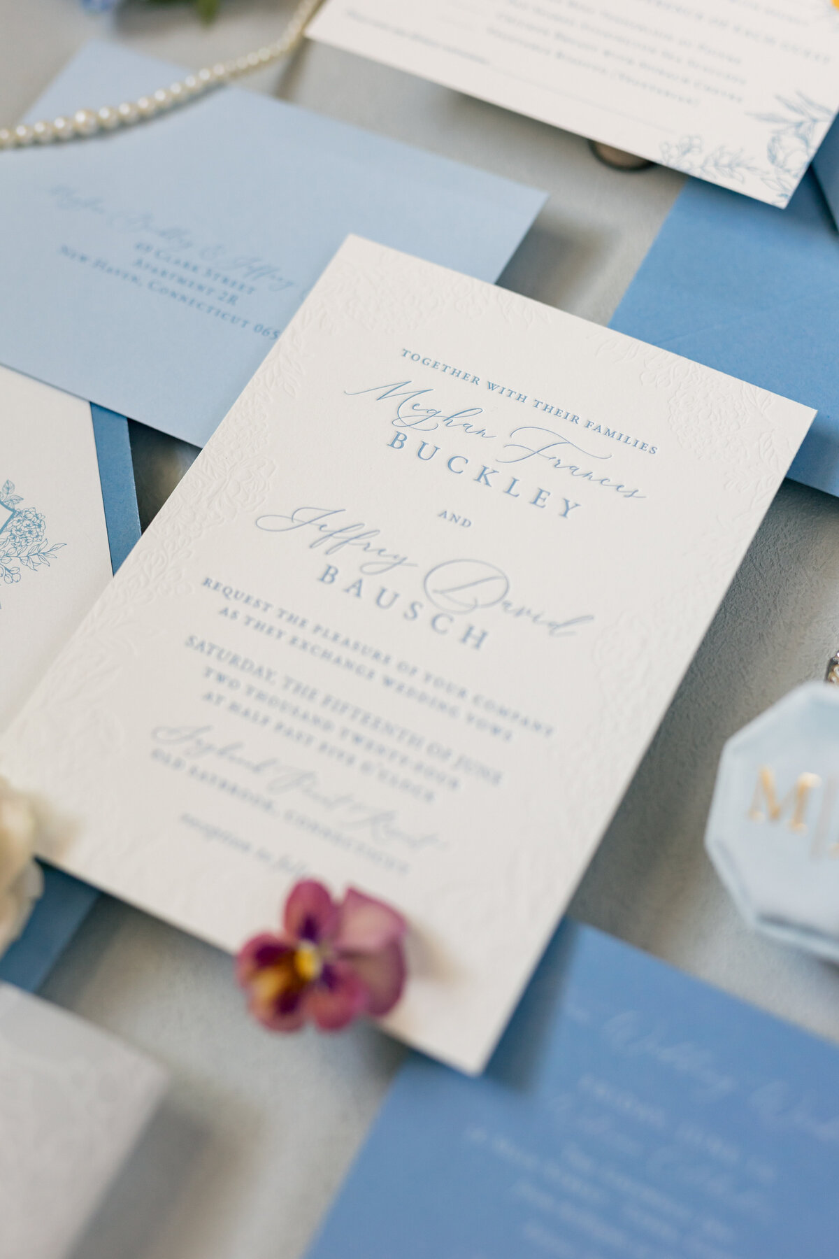 blue-white-flora-wedding-invitation-letterpress