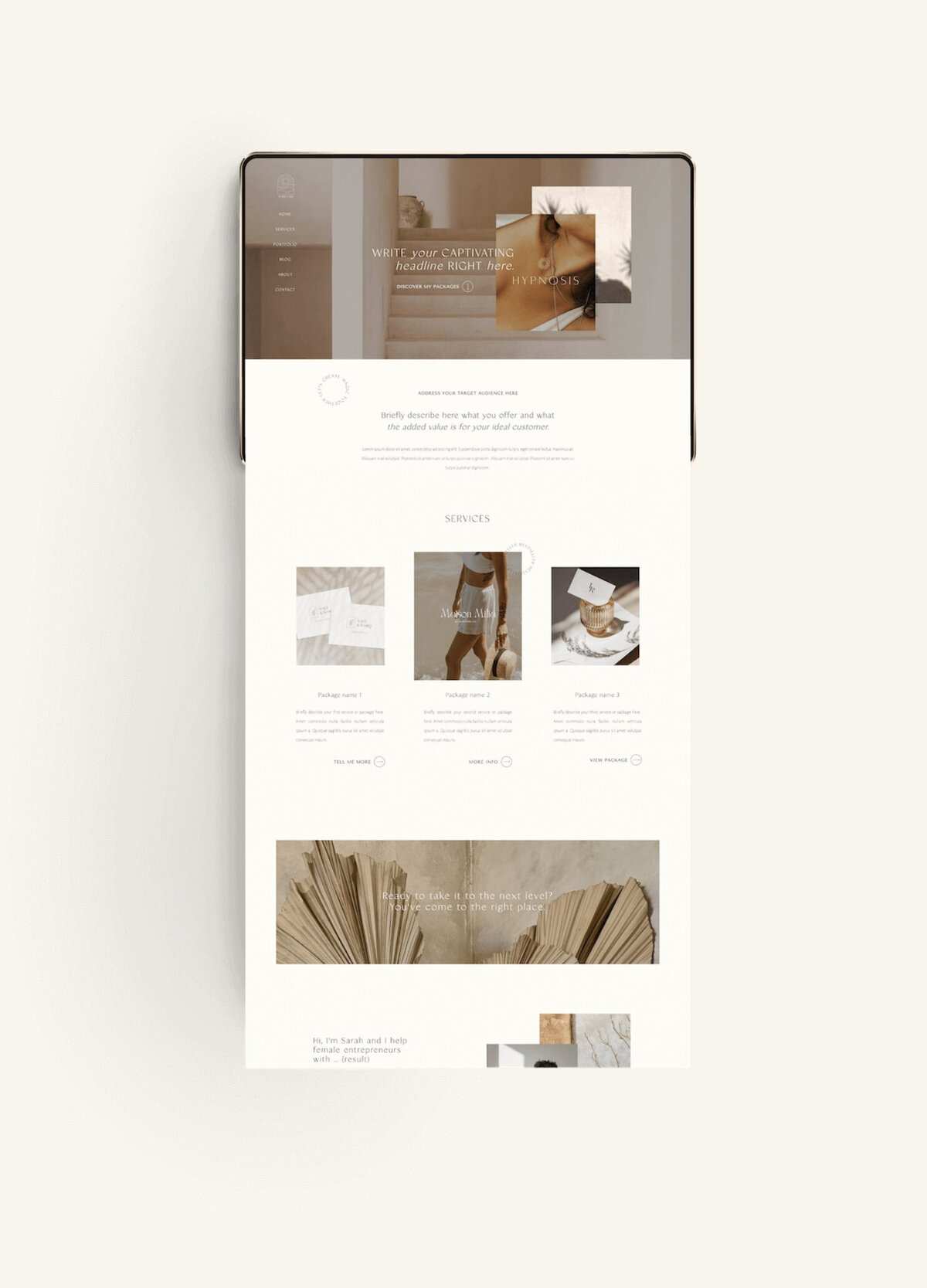 Romantic Showit template for photographers