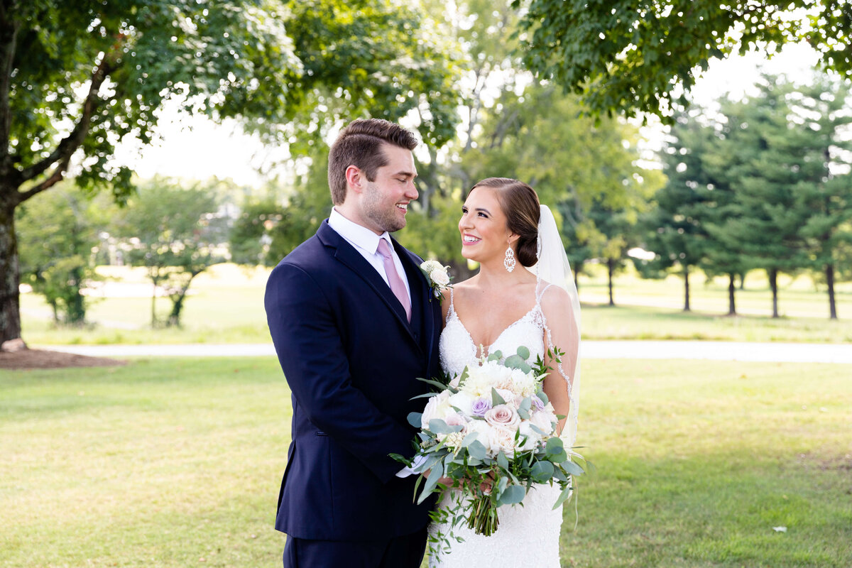 Couple portraits in the grounds of Stones River Country Club