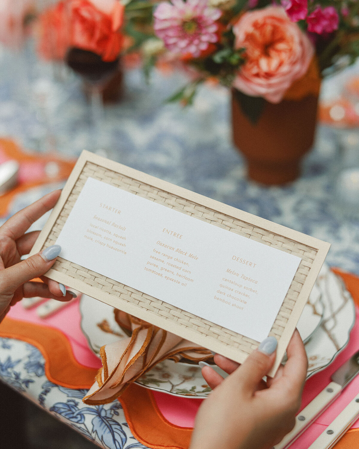 Dominique Alba studio custom stationery tropical colorful event 6