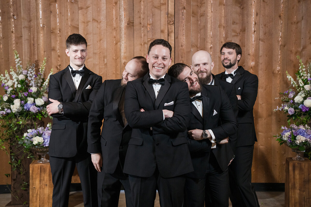 Fun silly wedding party